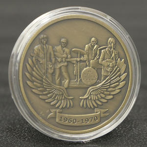 Pièce commémorative de groupe de rock britannique, Ailes d'ange, Bronze antique, Découpe, Plaqué or, Pièce de guitariste, Mode et amour - Product Image 6