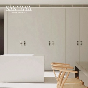 Tay nắm tủ bếp bằng đồng thau đen mờ Santaya, tay nắm tủ quần áo phòng ngủ, tay nắm ngăn kéo, tay nắm đồ nội thất - Product Image 5