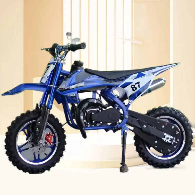 Mini Dirt Bike 2 Stroke 14-inch Gasoline Wheels 49cc Air Engine With Electric Start Off Road Dirt Bike For Children