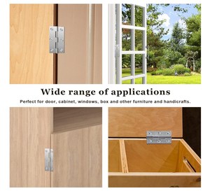 Bisagras Cuadradas Plateadas de Acero Inoxidable para Puerta y Ventana, Bisagra Plegable a Tope, Soldadura de Cierre Suave PARA EL Hogar, Muebles de Cocina de Madera, 1 Pulgada - Product Image 6