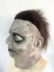 Michael myers Mặt nạ trang phục đáng sợ cosplay Latex đầy đủ mặt nạ bên Halloween Masquerade một kích thước phù hợp với tất cả các cổ điển Halloween - Product Image 4