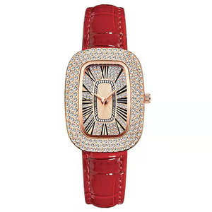 New model of export quartz <b>watch</b> with diamonds and <b>rectangular</b> shape, available for wholesale. - Product Image 6