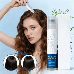 Siero per Capelli al <span class=keywords><strong>Rosmarino</strong></span> Naturale Pronto per la Spedizione, <span class=keywords><strong>Olio</strong></span> <span class=keywords><strong>Essenziale</strong></span> Roll-on con Redensyl per Massaggio del Cuoio Capelluto, Ricrescita e Cura dei Capelli - Product Image 1