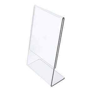 Rõ ràng Acrylic hình chữ L bảng dấu hiệu chủ hiển thị trong suốt đứng cho menu nhà hàng - Product Image 1