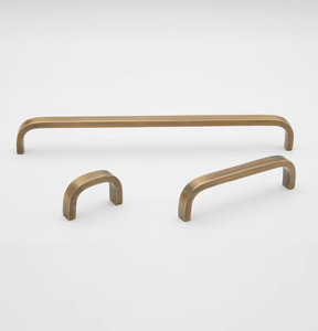 Hot Sale Solid Brass Kitchen Cabinet Handle C U Shaped Bronze Black <strong>Gold</strong> Brushed Nickel Wardrobe Door Handles - Product Image 4