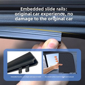 Cortinas para Ventanas Laterales de Coche con Riel Deslizante de Malla de Nylon Tipo Rodillo Integrado OEM, Camuflaje, Protección Solar y Privacidad - Product Image 3