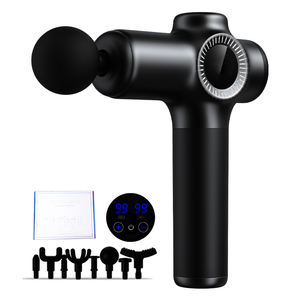 Pistola de masaje muscular de mano profesional de bajo ruido, percusión de tejido profundo gris, 8 cabezales de masaje, Material ABS, pantalla táctil LCD - Product Image 1