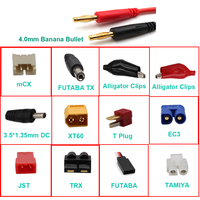 Adaptateur multifonctionnel 4,0 mm Banana XT30 XT60 EC3, câble de raccordement en silicone à contact en cuivre pour chargeur Lipo RC, jouets télécommandés