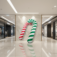 Décorations de Noël gonflables TianYi Tech en forme de canne à sucre pour l'extérieur, 8-10 pieds, étanches, alimentées par prise, multicolores