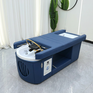 Lit de shampooing électrique multifonctionnel moderne à circulation d'eau avec revêtement en cuir PU pour hôtels et salles de bain - Product Image 1