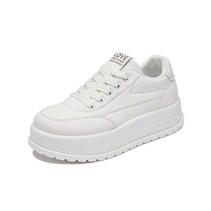 Nouvelles chaussures compensées décontractées à la mode, dessus en PU, semelle extérieure légère, plateforme confortable, baskets pour femmes - Product Image 6