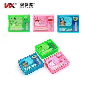 Ensemble de fournitures pour étudiants dessin animé <span class=keywords><strong>lapin</strong></span> papeterie scolaire directe d'usine avec gomme porte-stylo <span class=keywords><strong>taille</strong></span>-<span class=keywords><strong>crayon</strong></span> pour enfants - Product Image 2