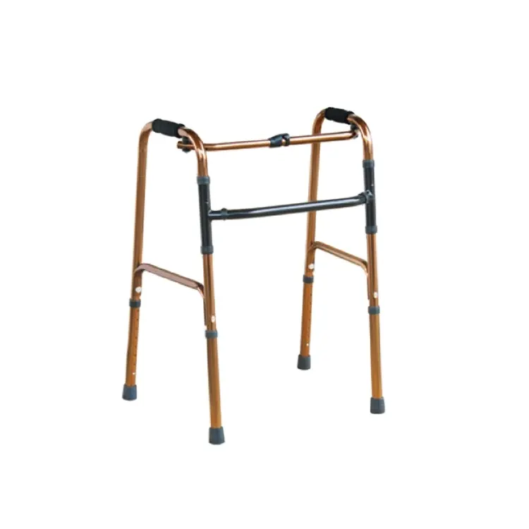 Auxiliar de caminhada dobrável, equipamento para idosos para terapia médica de altura ajustável, auxiliares para caminhada com mobilidade desbloqueada