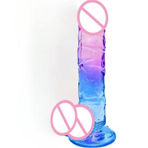 Dildo réaliste en gelée de cristal de 7,5 pouces avec ventouse pour adultes - Product Image 5