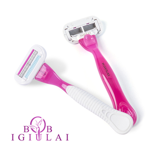 1 Handle and 3 Cartridges Ladies <strong>Razor</strong> 4 Blades Germany Blade <strong>Bikini</strong> <strong>Razor</strong> for Women Private Label Available Blister Card GF0090 - Product Image 2