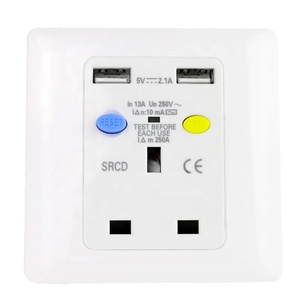 Prise murale GFCI blanche NANDAO avec ports USB, construction en plastique, indice <span class=keywords><strong>de</strong></span> protection IP67 - Product Image 4