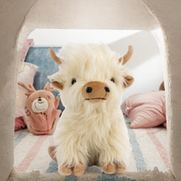 Peluche Vache des Highlands, Coussin Chauffant Micro-ondable, Animal en Peluche Réaliste Rempli de Nanoparticules, Logo Personnalisé, Vente en Gros OEM ODM