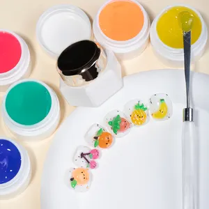 Chuyên nghiệp Salon sử dụng gel Kit Nail Art không dính tay làm móng tay Gel 4D sơn 5D khắc móng tay cứng khắc Gel