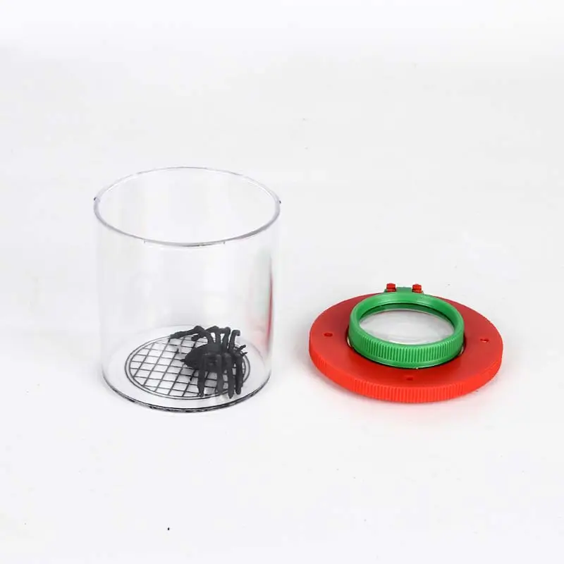 3x vendita calda Bug Viewer lente d'ingrandimento educativa giocattoli scatola di insetti lente d'ingrandimento lente d'ingrandimento con vaso di plastica