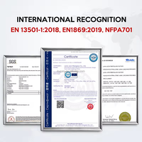 Couverture anti-feu surdimensionnée 6mx9m en fibre de verre, résistante au feu, pour l'extinction d'incendies et le sauvetage d'urgence en voiture, directement de l'usine