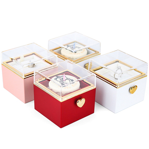 Ours personnalisé fait à la main bougie gâteau boîte-cadeau anneau rotatif pour la Saint-Valentin anniversaire noël fabriqué à la main carré idée cadeau pour - Product Image 4