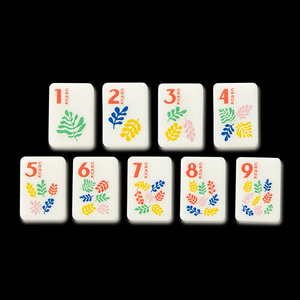 Mahjong de Lujo de 4 Capas de Acrílico, Estilo Americano y Europeo, Mini, Portátil, para 4 Jugadores, con Diseño Floral, Entretenimiento - Product Image 4