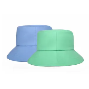 Cappelli personalizzati ricamati cappello da pescatore Design Logo Cool stampato cappello a secchiello a tesa larga blu