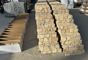 Trung Quốc xi măng vàng đá Granite tấm flamed bên ngoài gờ đá tường ốp gạch axit bị xói mòn khách sạn biệt thự ngoài trời - Product Image 4