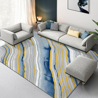 Geometrischer Teppich mit Streifenmuster für Wohnzimmer-Dekoration, Sofa, Couchtisch, Skandinavischer Stil, Großer Abstrakter Wollteppich