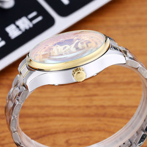 Reloj mecánico esqueleto de lujo para hombre, reloj de pulsera de acero inoxidable con esfera hueca de movimiento automático - Product Image 2