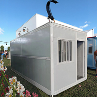 Nouvelle arrivée : maison conteneur pliable, installation rapide, maison modulaire préfabriquée pliable, cabane portable pour chantier de construction