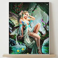 Peinture Diamant 5D Forêt Féerique Kit Complet DIY pour Adultes Débutants 40x50cm Décoration Murale Cadeau