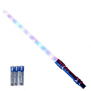 Sabre laser RGB 7 couleurs à effets sonores, sabre lumineux télescopique en plastique pour enfants, jouet TikTok pour déguisements - Product Image 5
