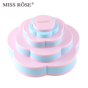 MISS ROSE <span class=keywords><strong>Palette</strong></span> de fards à paupières multifonctionnelle 8+ couleurs, effet <span class=keywords><strong>coussin</strong></span> d'air, résistante à l'eau, avec applicateur rotatif en forme de grande fleur de prunier rose, pour tous - Product Image 4