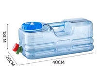 Réservoir d'eau portable 5,5L/10L en PC avec robinet pour camping-car, seau de stockage d'eau pour pique-nique et voyage