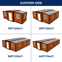 Maison préfabriquée mobile de 40 pieds, 4 chambres, maison conteneur pliable et extensible, villa préfabriquée de luxe