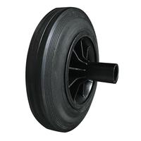 5 6 8 10 12 14 2.50-8 3.00-8 3.50-6 Roues à pneu plat en caoutchouc solide de 4.00 à 8 pouces, pour chariot de chariot à main de brouette