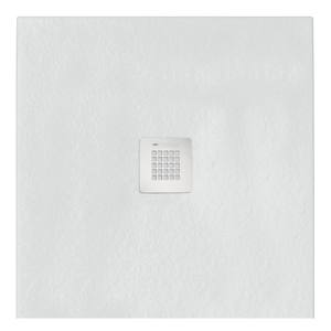 Serenity - Plato de Ducha Cuadrado Blanco Moderno Europeo de 80x80 cm, Material de Acero Inoxidable y Resina Acrílica para Baño - Product Image 1