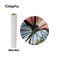 OtterPro Rouleau de film PET professionnel pailleté argenté double face mat nouveau design 30cm & 60cm pour textiles transfert DTF