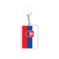 Porte-clés et pendentifs en acrylique Porte-clés légers Drapeaux slovaques Accessoires de divers pays pour les fans