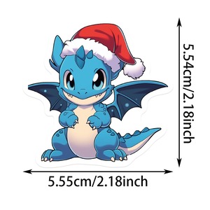 50 Vinyl Self-Adhesive Waterproof Cartoon European Dragons Stickers-<b>Cute</b> Q-Version Doodles for Luggage <b>Notebook</b> Skateboard - Product Image 6