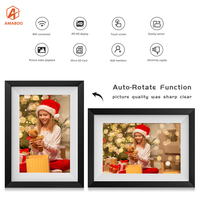 Cadre photo numérique transparent à rotation automatique avec écran tactile 10,1 pouces, lecteur MP3, vidéo AVI, art NFT et affichage d'objets infinis – Vente en gros