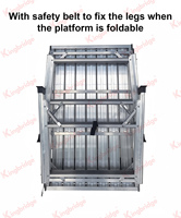 Plateforme industrielle portable et pliable, largeur 600*900 mm, en alliage d'aluminium, hauteur réglable, pour intérieur/extérieur, appartement EN