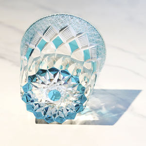 Vasos Old Fashioned de Lujo Edo Kiriko de 320 ml, Corte a Mano, para Whisky, Cristal Azul Cielo, Artículos de <span class=keywords><strong>Bar</strong></span> - Product Image 2