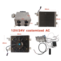 DEFU Nouveau Thermostat Électrique 24V 12V pour Camping-Car, Système de Climatisation Universel Sous Tableau de Bord pour Automobile