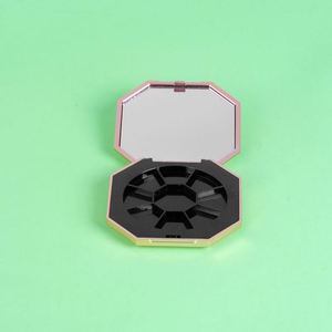 Estuche Octagonal Personalizado y Reciclable para Sombra de Ojos con Acabado Grabado, Tanque Interno Extraíble para Base de Maquillaje en Polvo, ABS+AS <span class=keywords><strong>Aluminio</strong></span> - Product Image 4