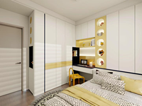 Meubles de maison en bois extensibles, hypoallergéniques, personnalisés, de style tatami, aux couleurs modernes jaune-blanc assorties, directement de l'usine