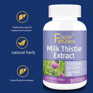 Nutraceutical Milk Thistle Extract <b>Supplement</b> Manufacturer Vegan 1000 mg for <b>Liver</b> Support 90 Milk Thistle Extract Softgels - Product Image 2