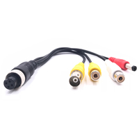 Connecteur femelle aviation vers vidéo RCA, audio RCA, vidéo BNC et alimentation DC pour caméras de véhicules MDVR