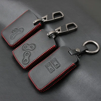 Étui pour clé de voiture en cuir PU avec porte-clés métallique pour Kadjar/Captur/Clio Megane (1ère génération) - Protection de clé noire durable et sécurisée